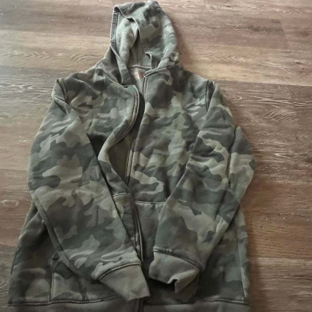 Cat & Jack Camo Zip Up Hoodie XL (14-16) Green